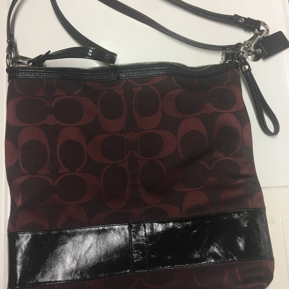 Burgundy Coach purse